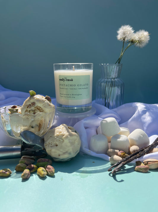 Pistachio Gelato Soy Wax Candle | Pistachio Cream, Tonka Bean and Fluffy Marshmallow