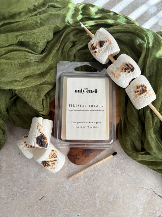 Fireside Treats Soy Wax Melts | Toasted Marshmallow, Vanilla Bean and Smoked Wood