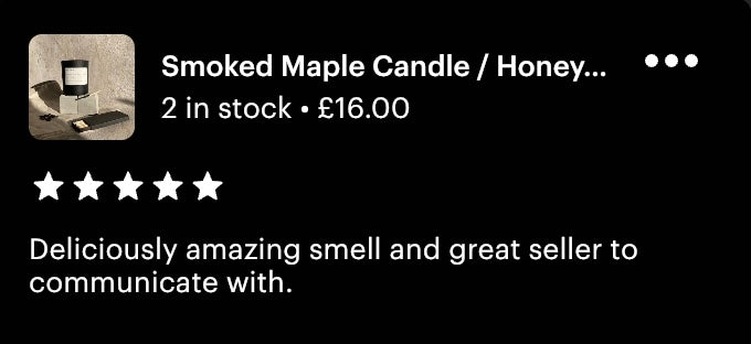 Smoked Maple Soy Wax Candle | Maple, Tobacco and Amber