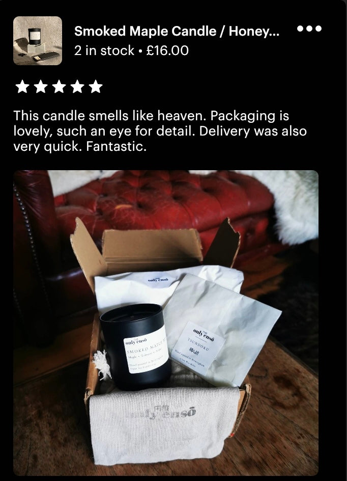 Smoked Maple Soy Wax Candle | Maple, Tobacco and Amber