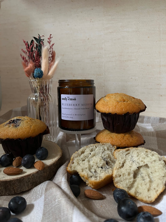 Blueberry Muffin Soy Wax Candle | Fresh Blueberries, Almond and Baked Bread