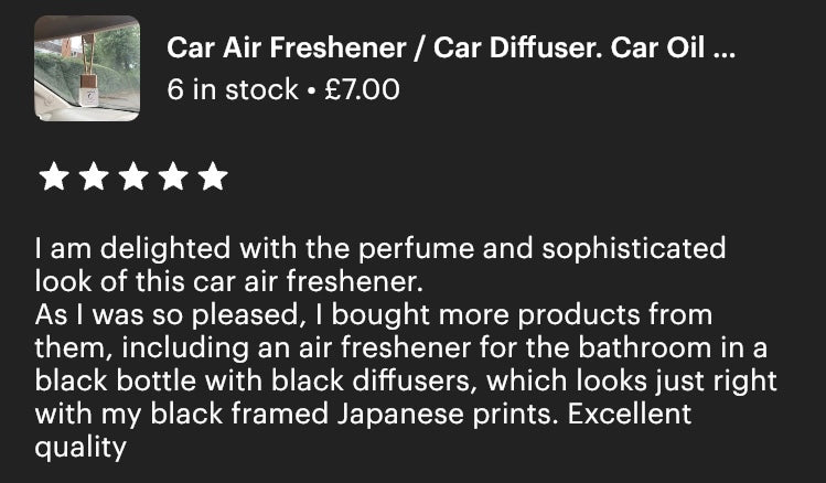 Car Air Freshener | Vegan Car Diffuser