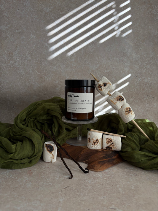Fireside Treats Soy Wax Candle | Toasted Marshmallow, Vanilla Bean and Smoked Wood