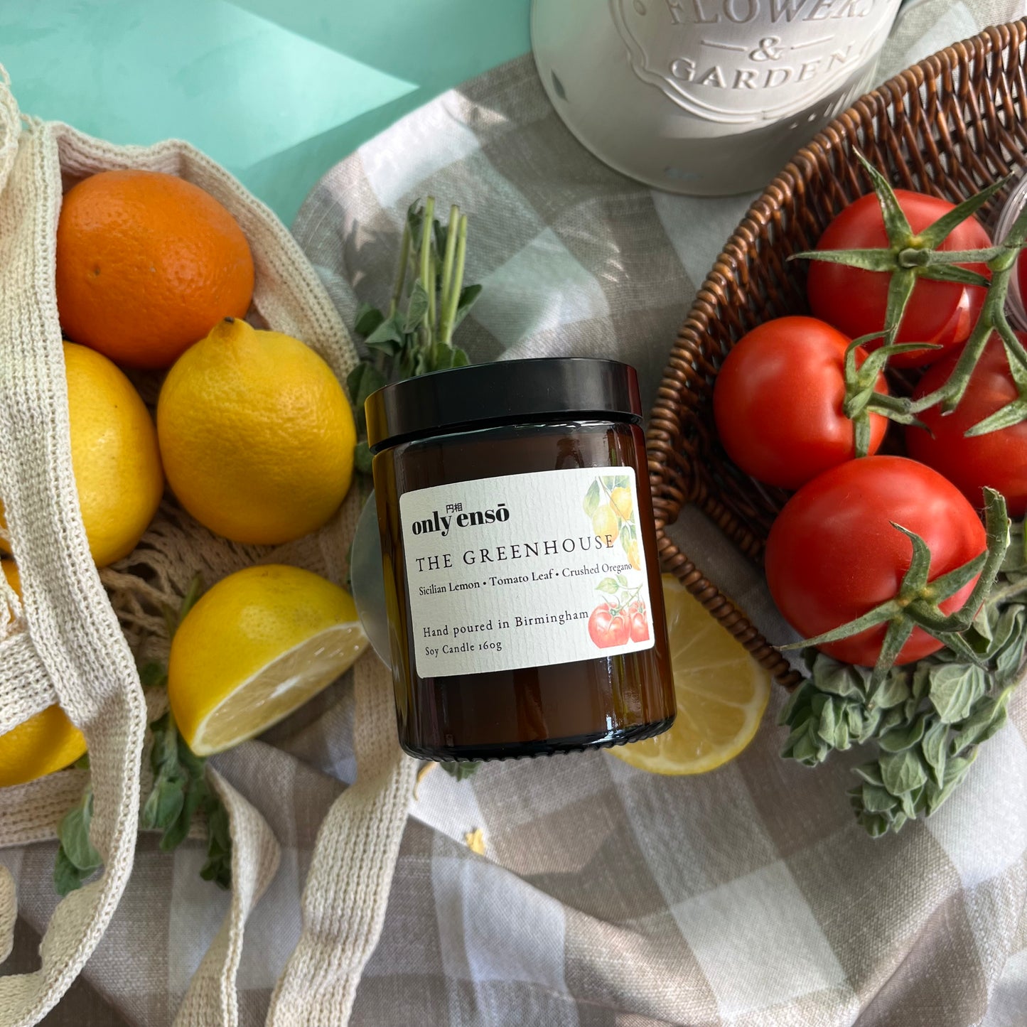 The Greenhouse Soy Wax Candle |Tomato Leaves, Sicilian Lemon, Oregano
