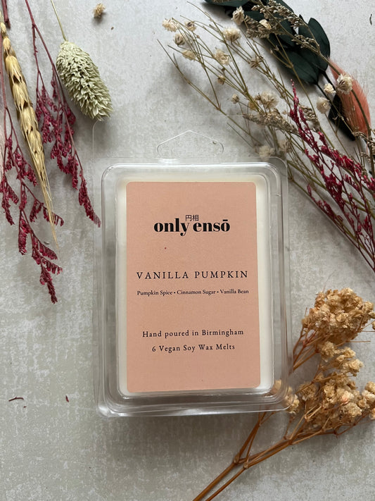 Vanilla Pumpkin Soy Wax Melts | Pumpkin Spice, Cinnamon Sugar and Vanilla Bean