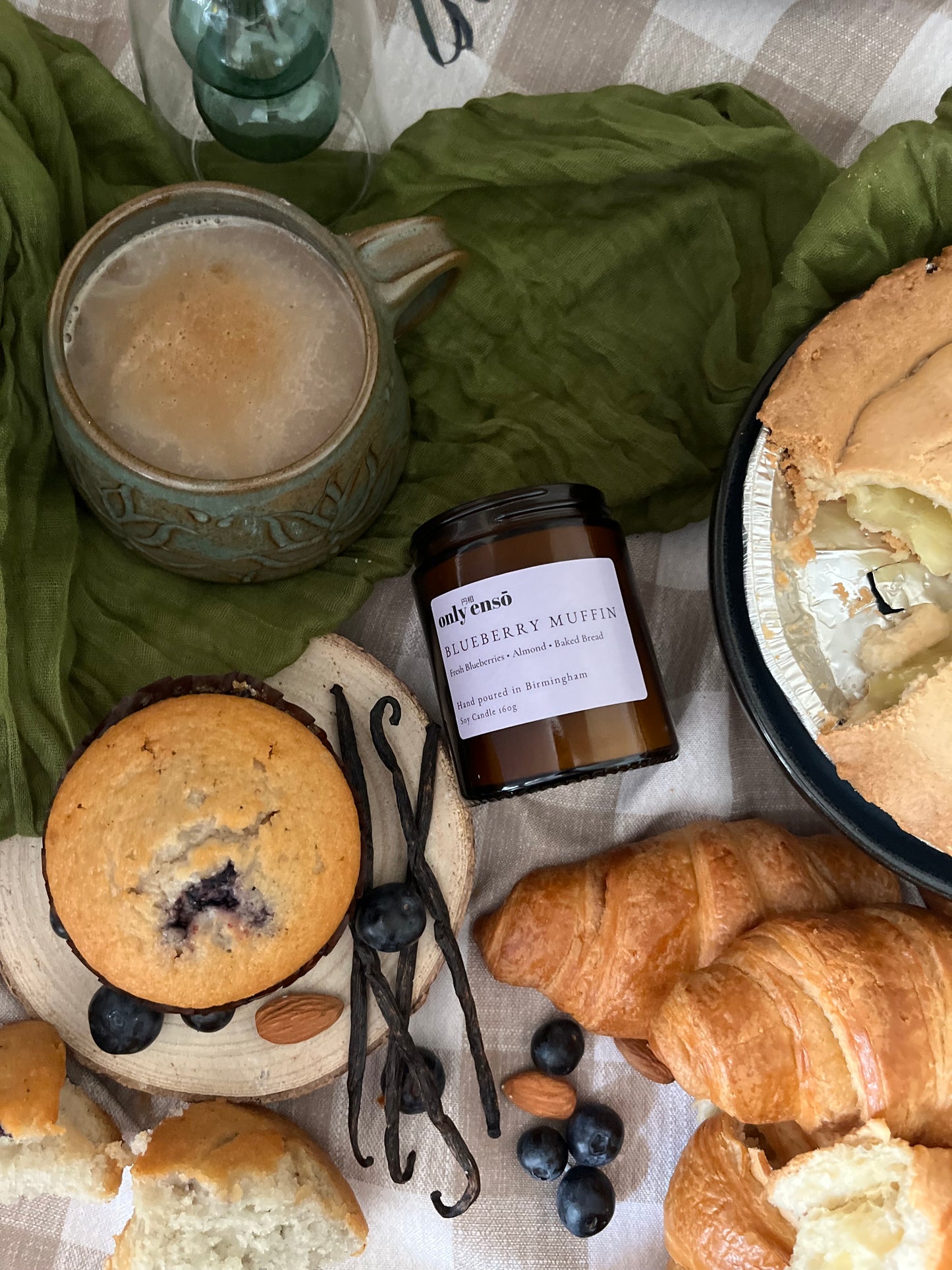 Blueberry Muffin Soy Wax Candle | Fresh Blueberries, Almond and Baked Bread