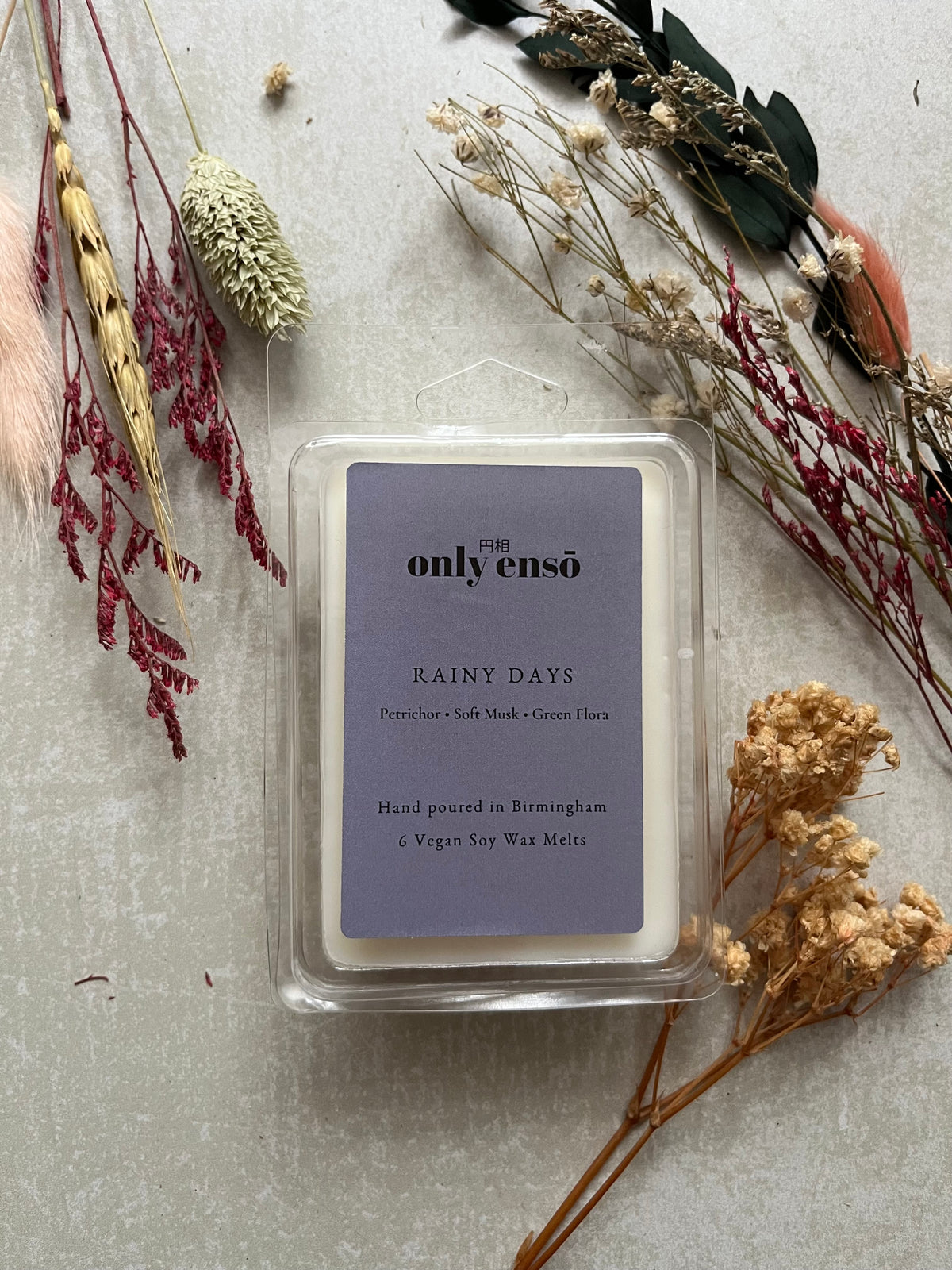 Rainy Days Soy Wax Melts | Petrichor, Soft Musk and Green Flora