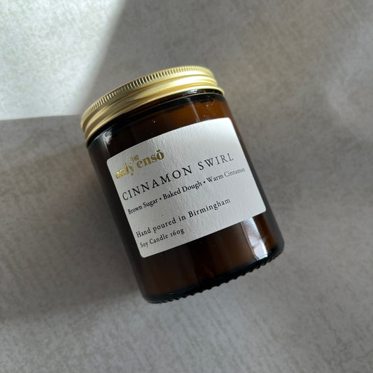 Cinnamon Swirl Soy Wax Candle | Brown Sugar, Baked Dough and Warm Cinnamon