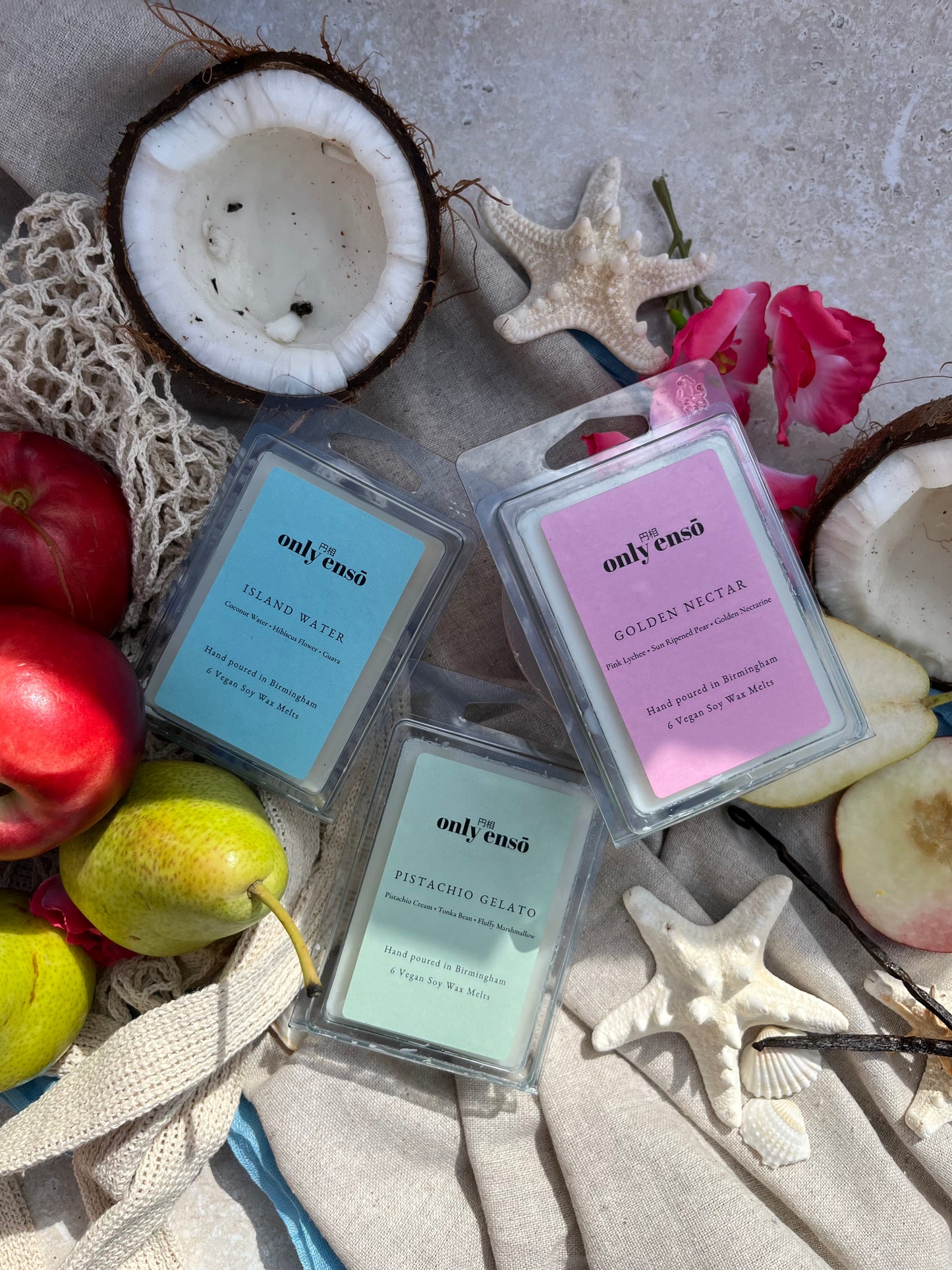 Island Water Soy Wax Melts | Coconut Water, Hibiscus Flower and Guava