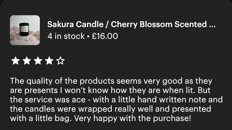 Sakura Soy Wax Candle | Cherry Blossom, Apple and Vanilla