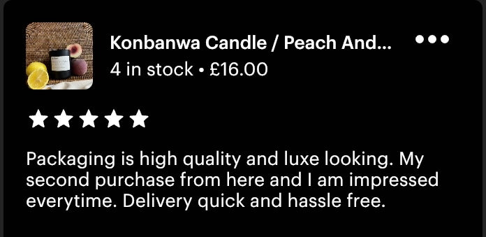 Konbanwa Soy Wax Candle | Peach, Coconut and Lemon