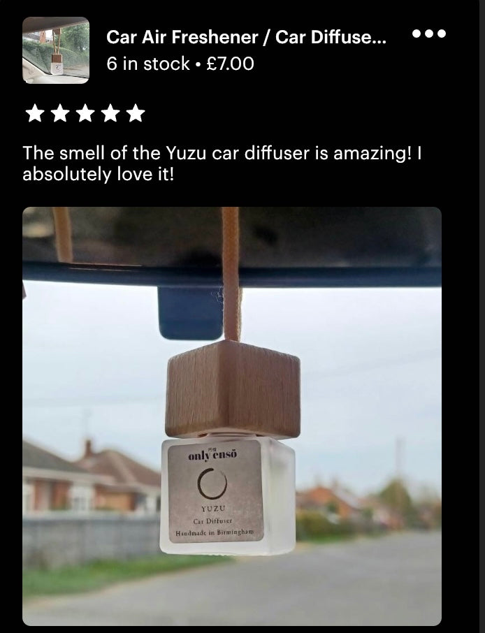 Car Air Freshener  Vegan Car Diffuser, Hanging Car Perfume – onlyenso