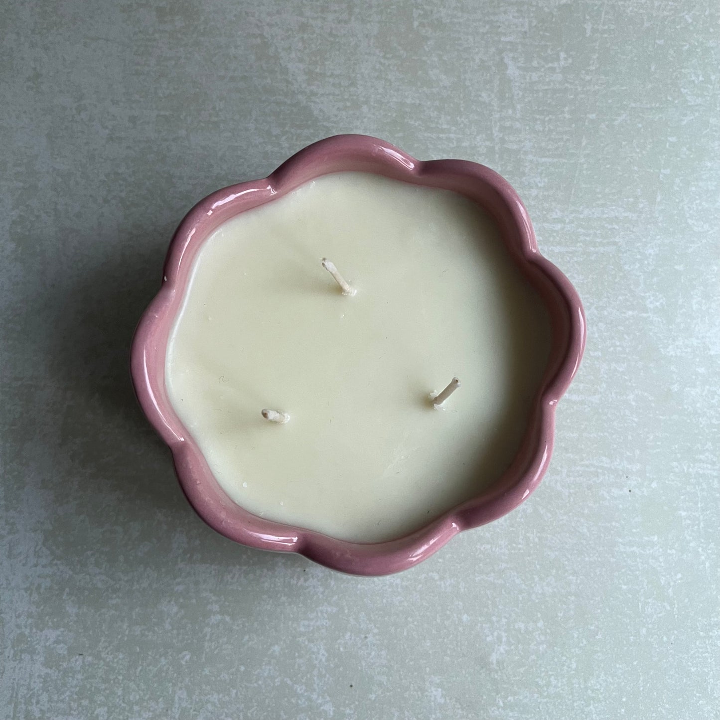 Ceramic Lotus Flower Soy Wax Candle | Cardamom, Rose Petal and Tonka Bean