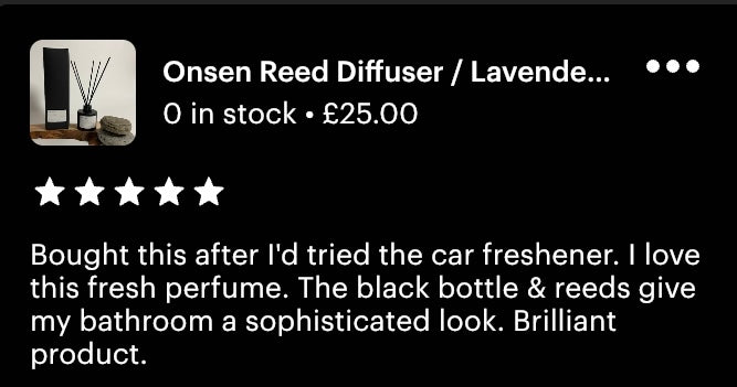 Onsen Reed Diffuser | Lavender, Driftwood and Rock Salt