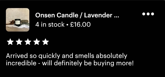 Onsen Soy Wax Candle | Lavender, Driftwood and Rock Salt