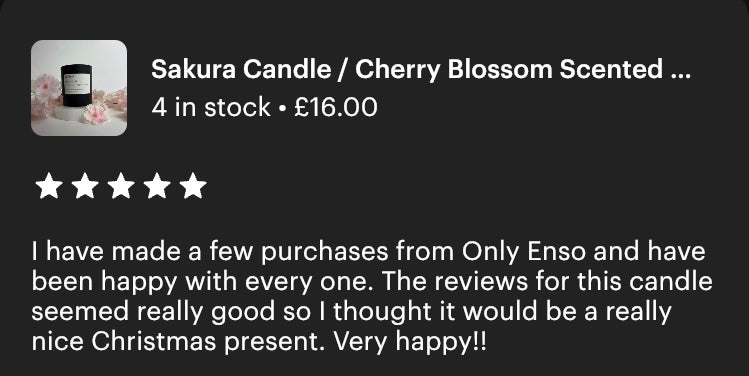 Sakura Soy Wax Candle | Cherry Blossom, Apple and Vanilla