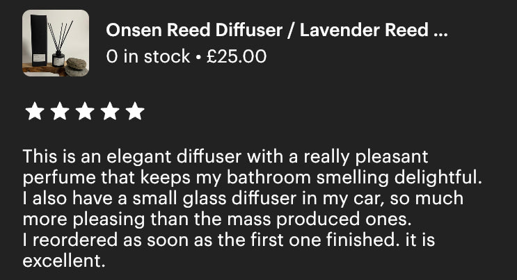 Onsen Reed Diffuser | Lavender, Driftwood and Rock Salt