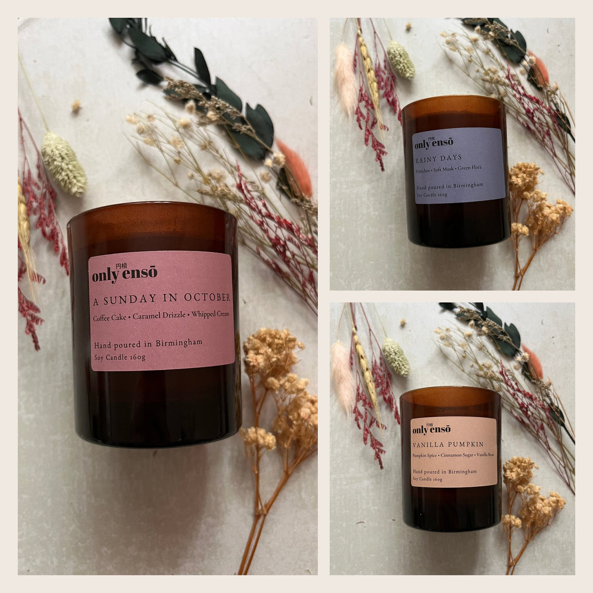 Autumn Candle Trio by only ensō